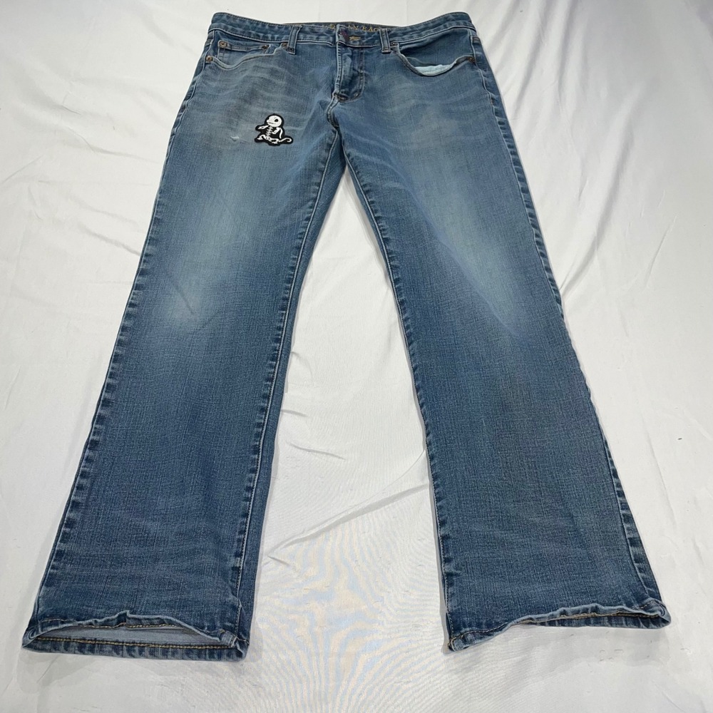 American Eagle Original Boot 360 Extreme Flex Jeans Blue Patch 33x32 Mens